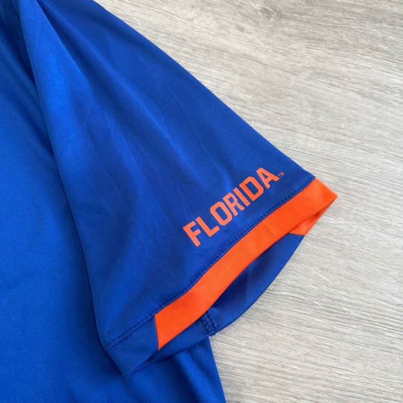 Colosseum Men's Florida Gators  Blue Polo with Orange Details - Picture 3 of 3